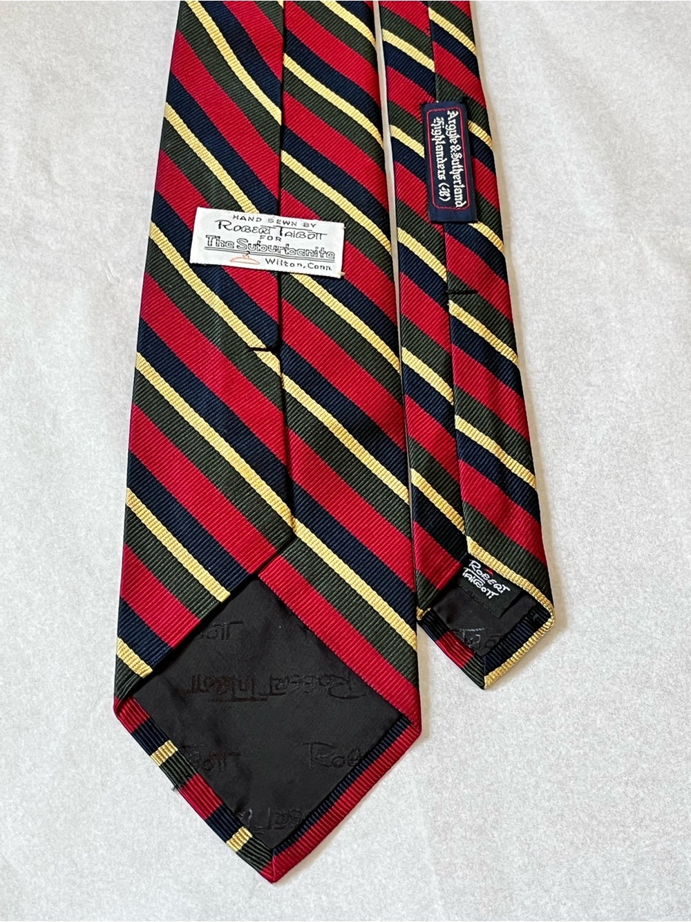 Vintage Robert Talbott The Suburbanite Silk Tie Made In USA Argyle & Sutherland